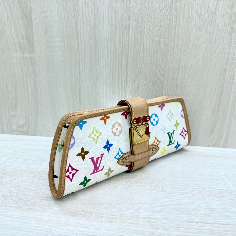 LV白彩插釦晚宴腋下包M40049-4