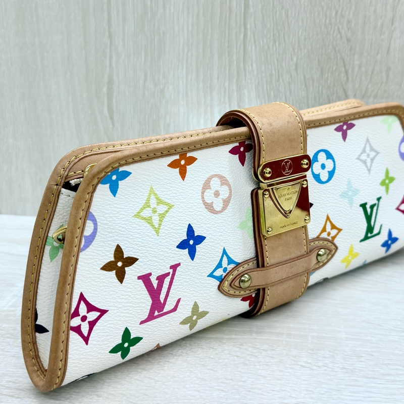 LV白彩插釦晚宴腋下包M40049-15