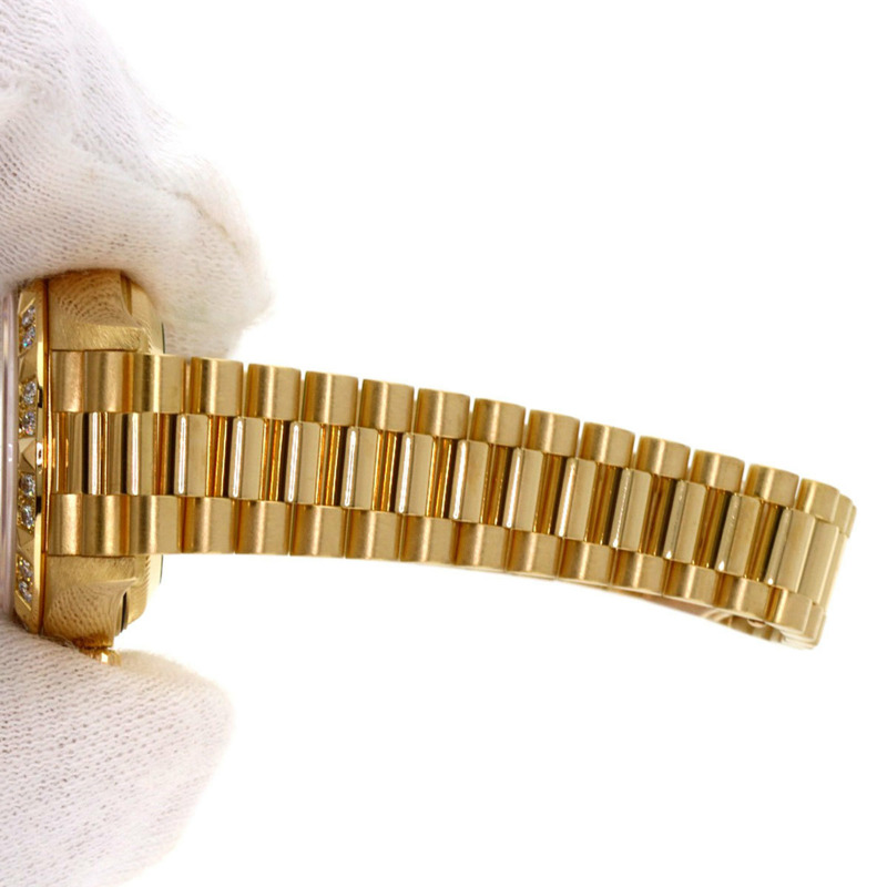 Rolex 69258G Datejust 錶圈鑲嵌 10 顆鑽石，18K 黃金/18KYG/鑽石女士腕錶-8