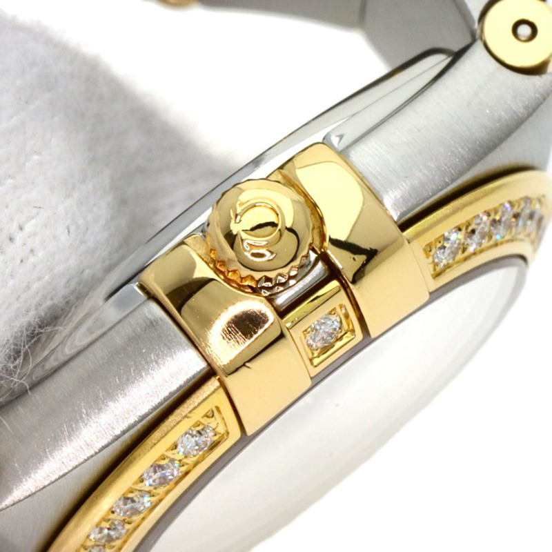 歐米茄 123.25.24.60.55.003 星座系列迷你磨砂鑲鑽腕錶，精鋼/18K黃金錶殼，鑲鑽，女款-8