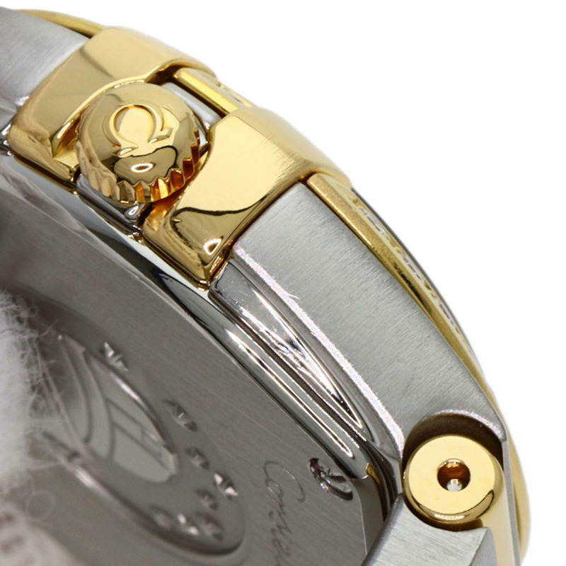 歐米茄 123.25.24.60.55.003 星座系列迷你磨砂鑲鑽腕錶，精鋼/18K黃金錶殼，鑲鑽，女款-9