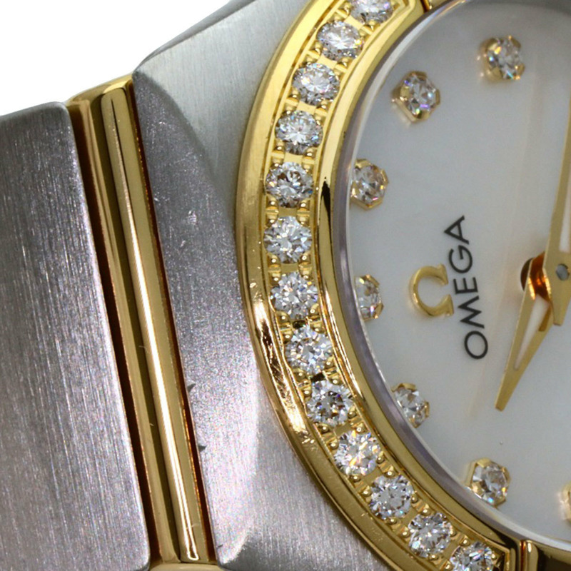 歐米茄 123.25.24.60.55.003 星座系列迷你磨砂鑲鑽腕錶，精鋼/18K黃金錶殼，鑲鑽，女款-15