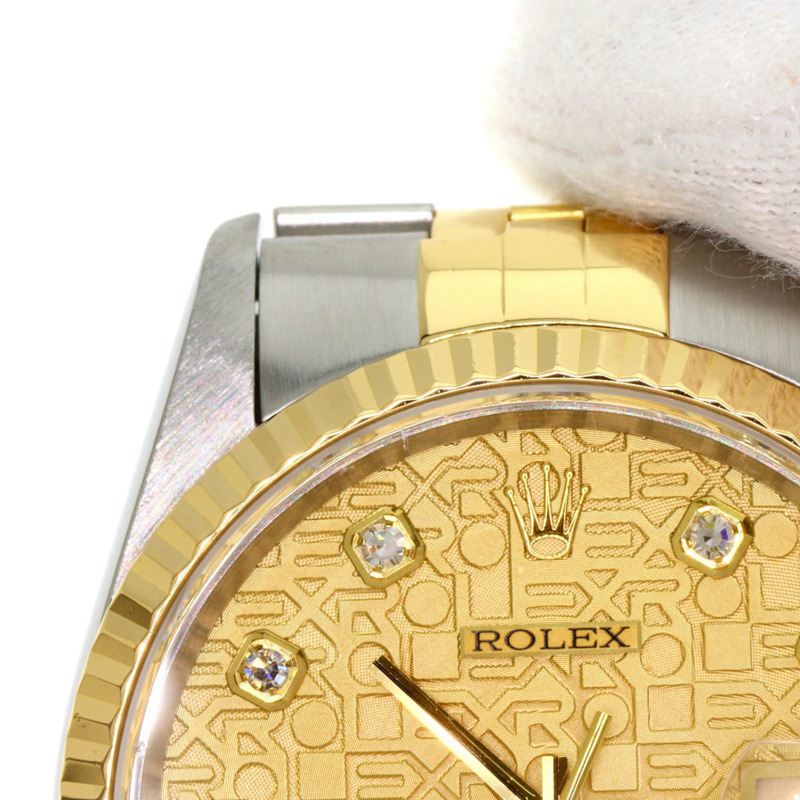 勞力士 16233G Datejust 10P 鑲鑽腕錶 不鏽鋼/SSx18K黃金/18K黃金 男士勞力士-26
