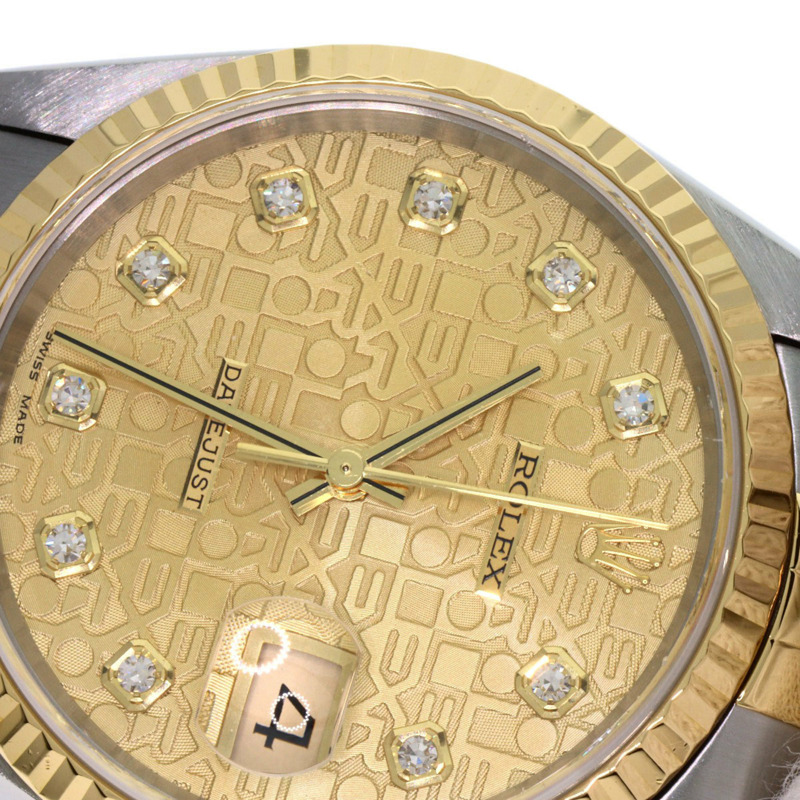 勞力士 16233G Datejust 10P 鑲鑽腕錶 不鏽鋼/SSx18K黃金/18K黃金 男士勞力士-28