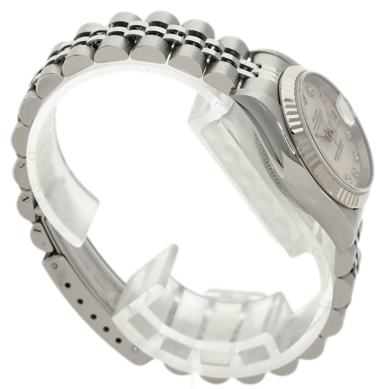 勞力士 79174 Datejust 10P 鑲鑽腕錶 不鏽鋼/SS/18K 白金 女士 ROLEX-1