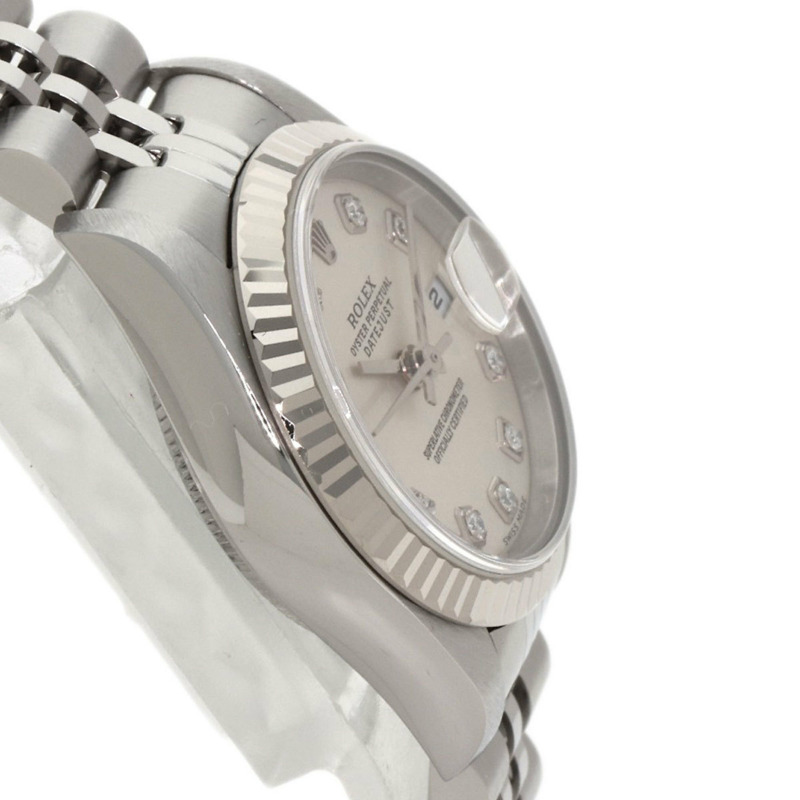 勞力士 79174 Datejust 10P 鑲鑽腕錶 不鏽鋼/SS/18K 白金 女士 ROLEX-5