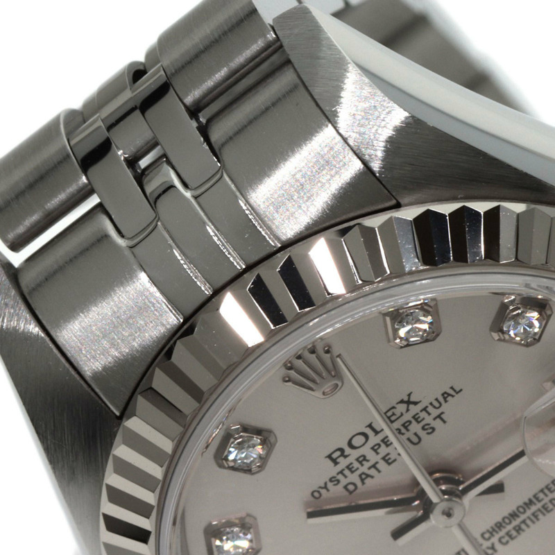 勞力士 79174 Datejust 10P 鑲鑽腕錶 不鏽鋼/SS/18K 白金 女士 ROLEX-16