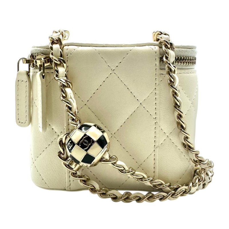 【美收精品】CHANEL 白色足球Mini Vanity C-42-1