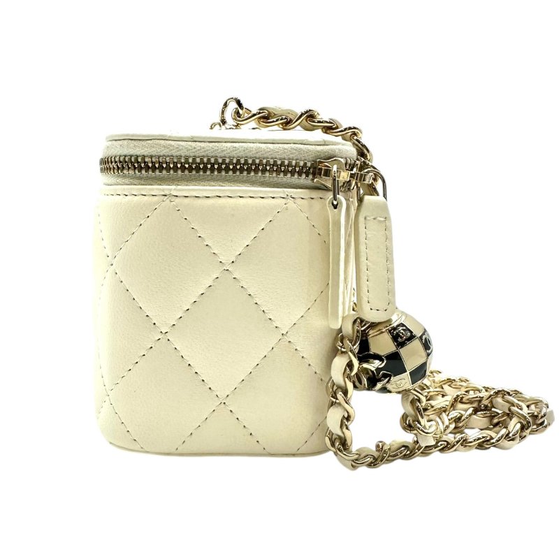 【美收精品】CHANEL 白色足球Mini Vanity C-42-2