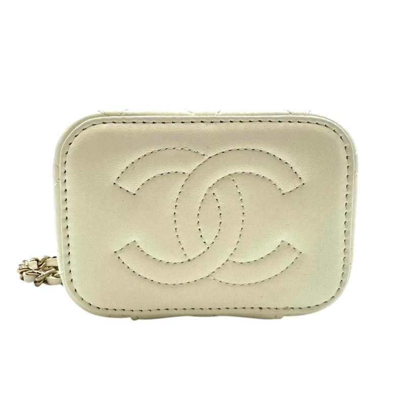 【美收精品】CHANEL 白色足球Mini Vanity C-42-4