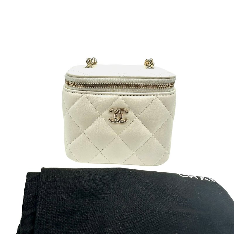 【美收精品】CHANEL 白色足球Mini Vanity C-42-9