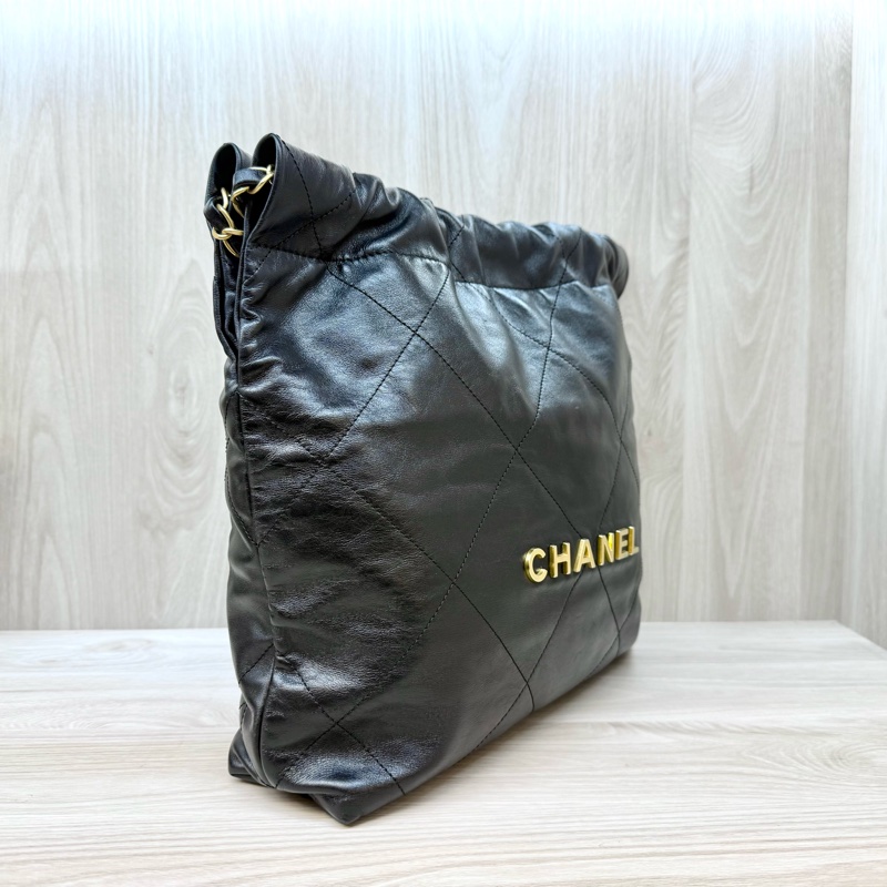 Chanel黑金小牛皮小號22Bag/AS3260-3