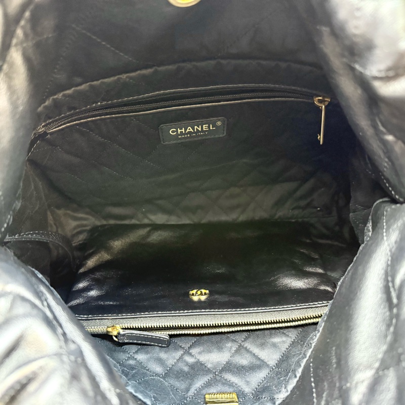 Chanel黑金小牛皮小號22Bag/AS3260-6