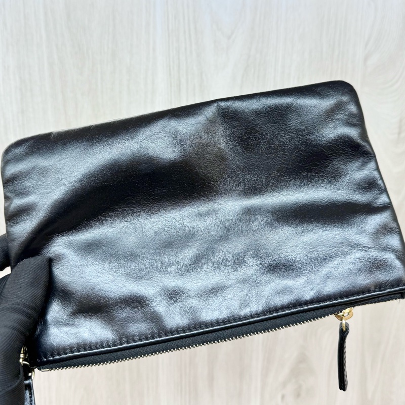 Chanel黑金小牛皮小號22Bag/AS3260-9