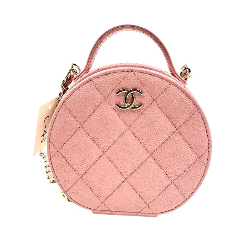 【美收精品】CHANEL 粉紅小圓餅包 C-43-0