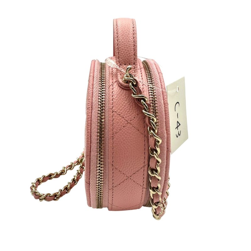 【美收精品】CHANEL 粉紅小圓餅包 C-43-3