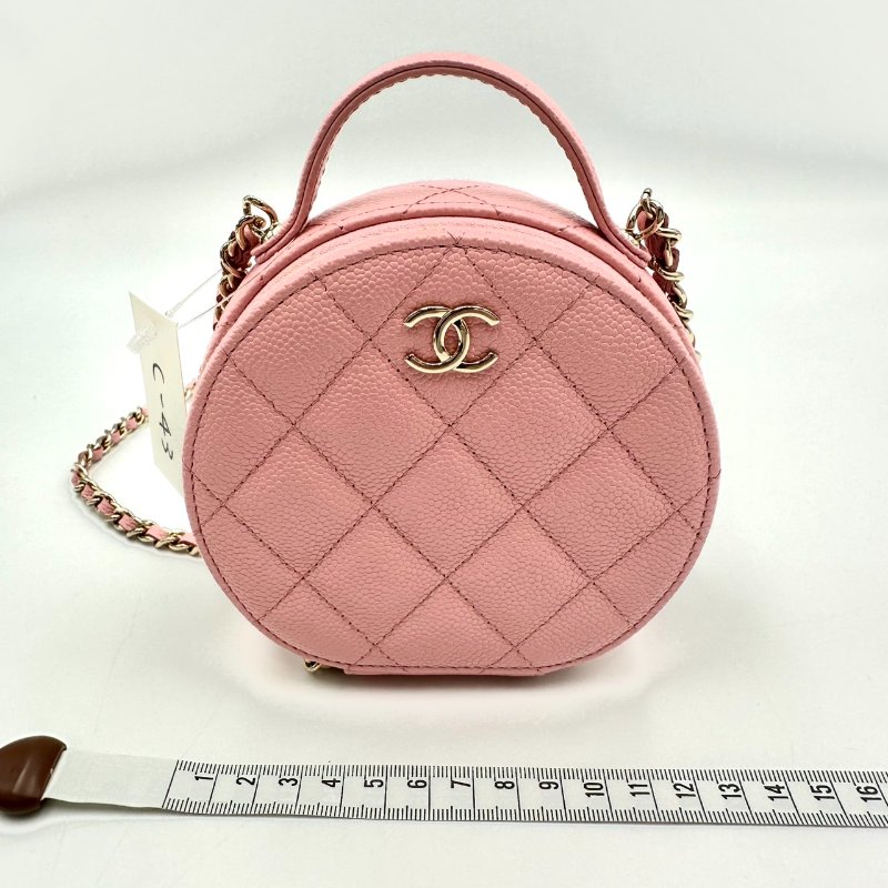 【美收精品】CHANEL 粉紅小圓餅包 C-43-12
