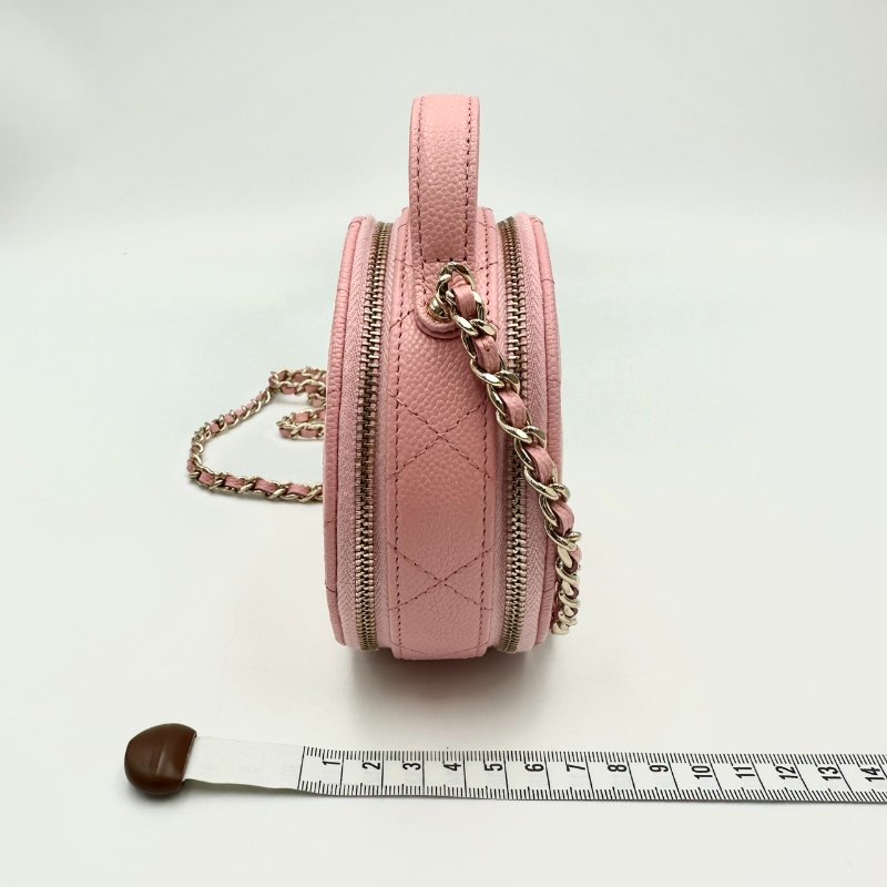 【美收精品】CHANEL 粉紅小圓餅包 C-43-13