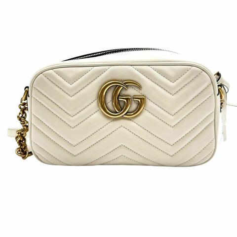 【美收精品】GUCCI 白色肩背包 C-50