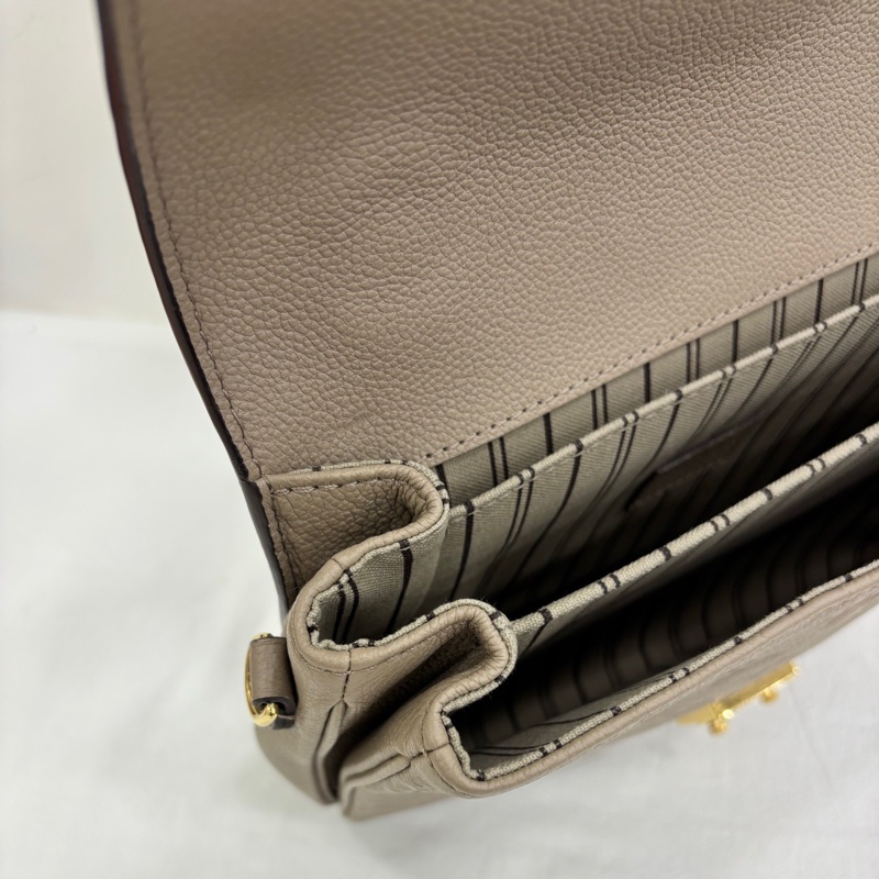 LV louis Vuitton lpochette metis 純灰色壓花 郵差 晶片 2022年購證 99新-6