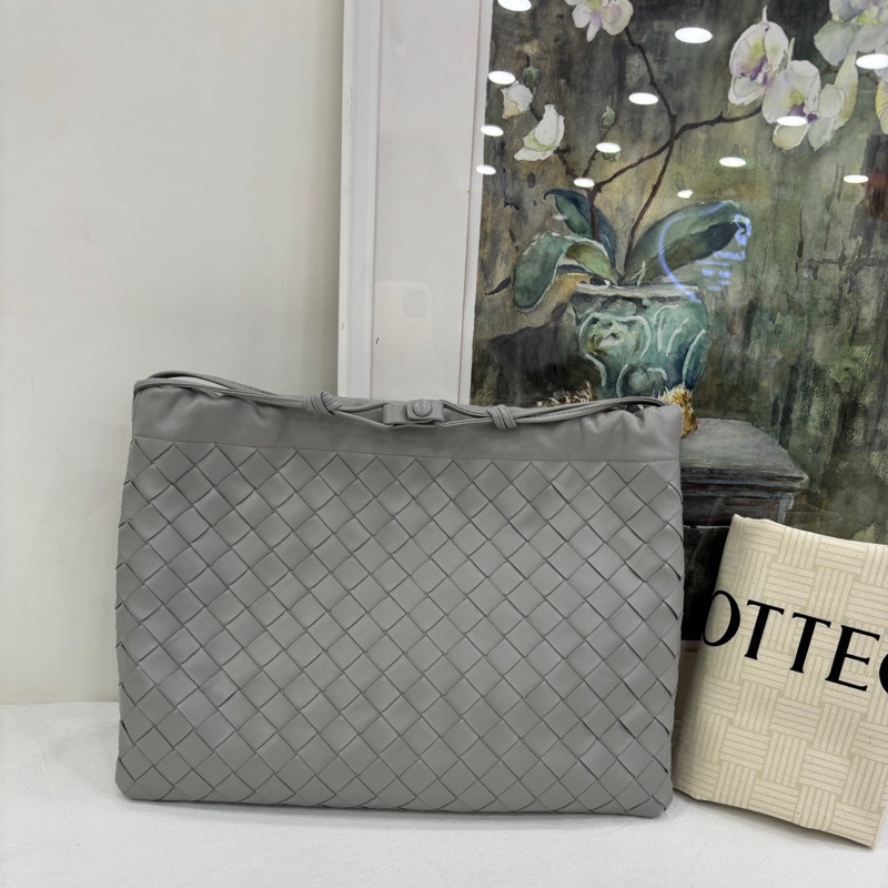 Bottega Veneta葆蝶家灰色Dustbag編織垃圾袋 單肩包 閒置 尺寸:32cm*1cm*23cm-2