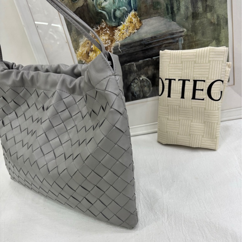 Bottega Veneta葆蝶家灰色Dustbag編織垃圾袋 單肩包 閒置 尺寸:32cm*1cm*23cm-4