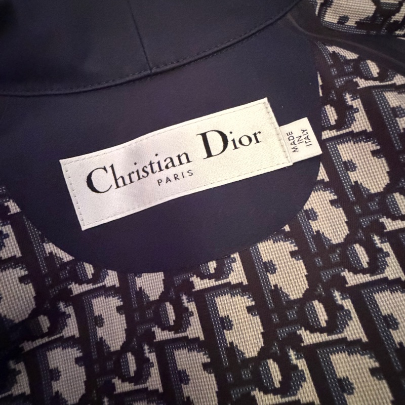Christian Dior老花斗篷短版風衣-7