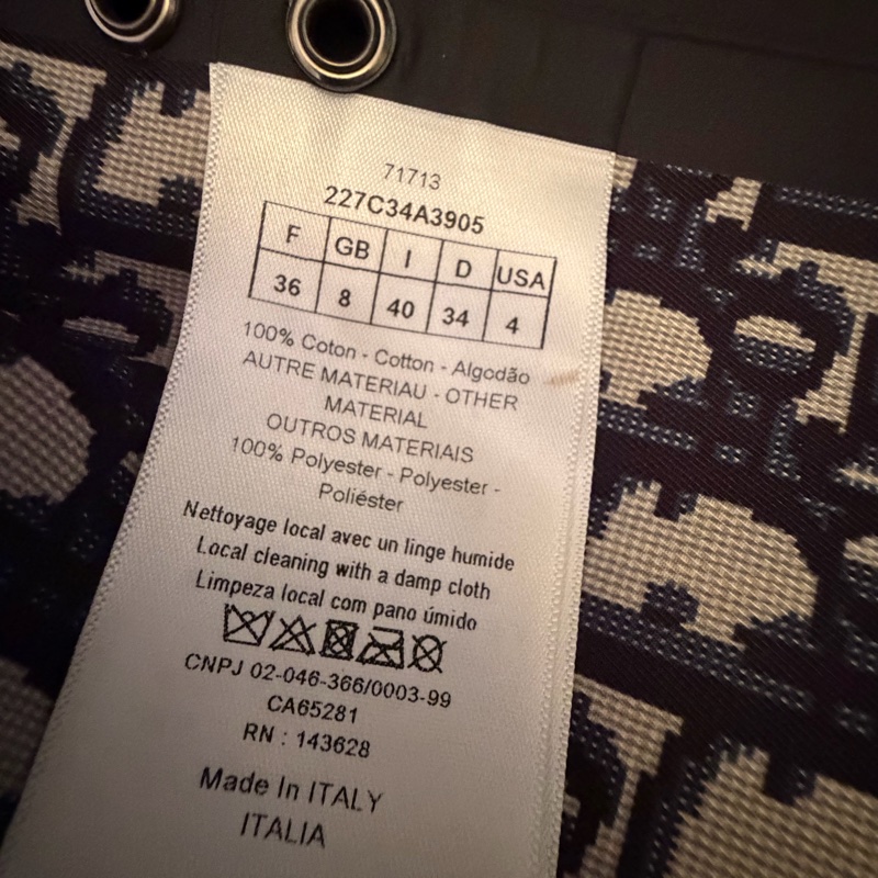 Christian Dior老花斗篷短版風衣-11