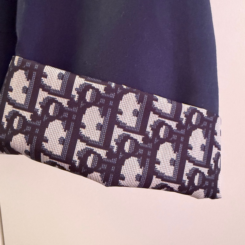 Christian Dior老花斗篷短版風衣-17