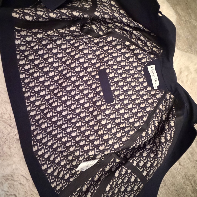 Christian Dior老花斗篷短版風衣-18