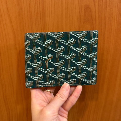 Goyard 綠PVC對開8卡對夾