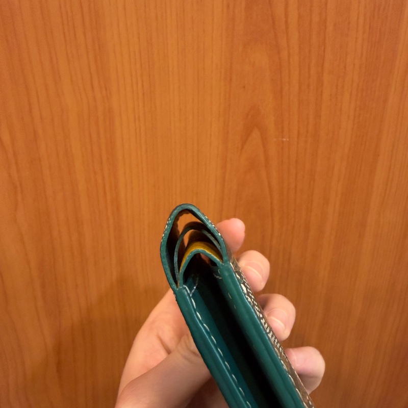 Goyard 綠PVC對開8卡對夾-3