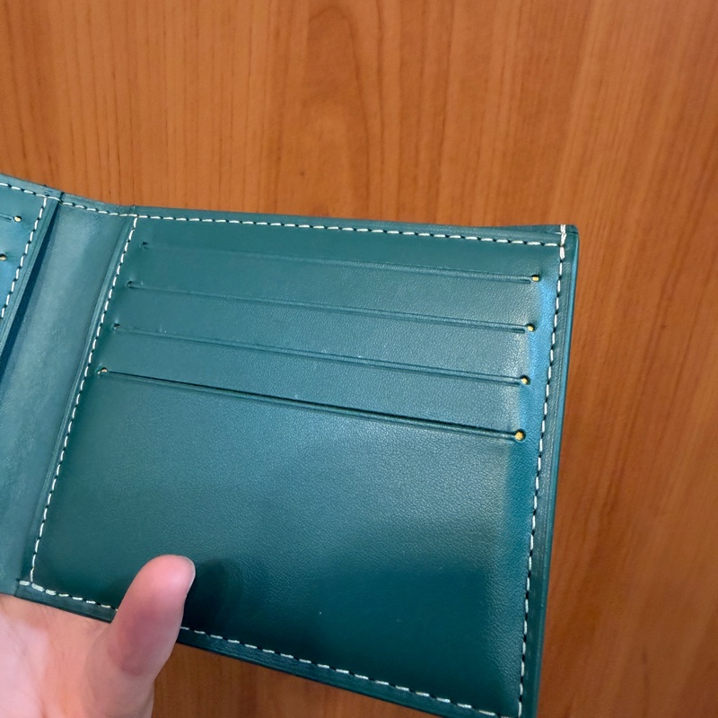 Goyard 綠PVC對開8卡對夾-8