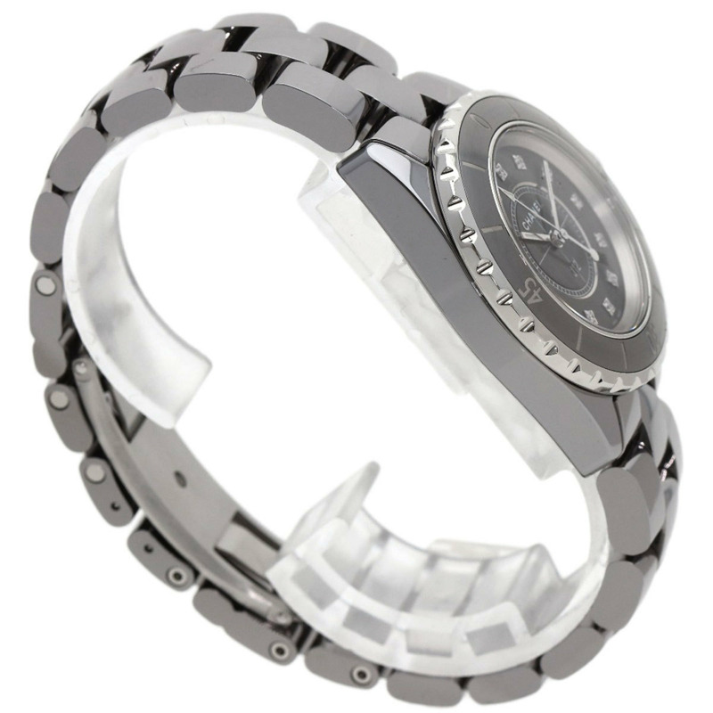 香奈兒 H3241 J12 33毫米炫彩12鑽鈦陶瓷腕錶/鈦陶瓷女士腕錶-1