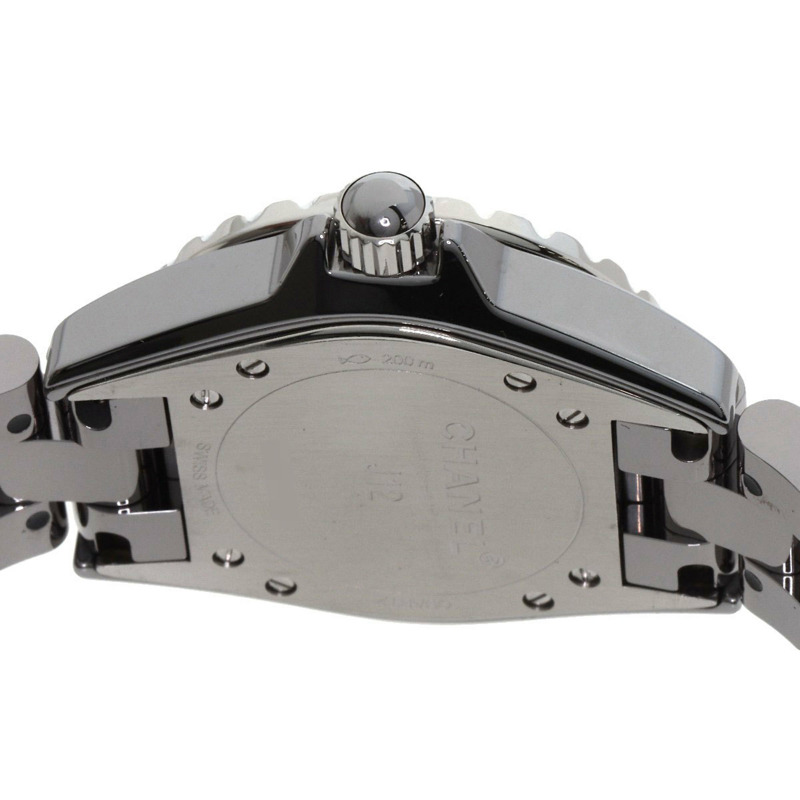 香奈兒 H3241 J12 33毫米炫彩12鑽鈦陶瓷腕錶/鈦陶瓷女士腕錶-6