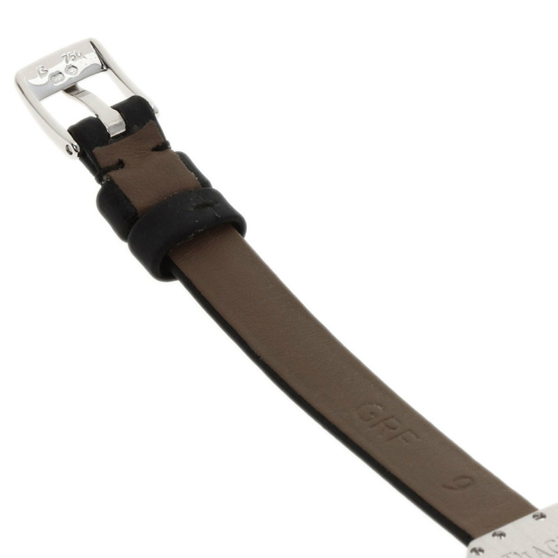 伯爵 G0A34503 迷你 Protocol 女士腕錶，18K 白金錶殼搭配緞面皮革錶帶-11