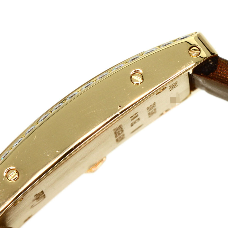 卡地亞 Tank Américaine SM 女士腕錶 WB707231，18K黃金錶殼，緞面皮革錶帶，鑲嵌鑽石-16