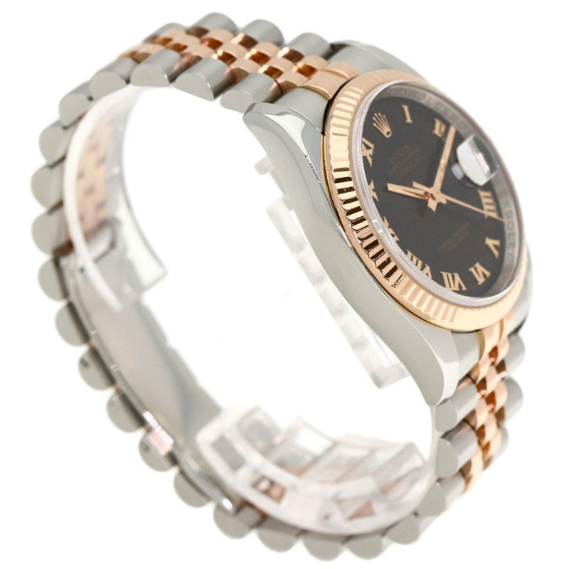 勞力士 116231 Datejust Sunbeam 男士腕錶，精鋼/18K鍍金/永恆玫瑰金款-1