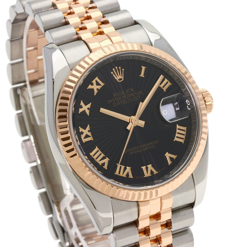 勞力士 116231 Datejust Sunbeam 男士腕錶，精鋼/18K鍍金/永恆玫瑰金款-3