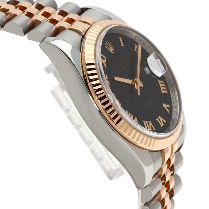 勞力士 116231 Datejust Sunbeam 男士腕錶，精鋼/18K鍍金/永恆玫瑰金款-5