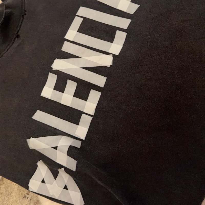 Balenciaga 膠帶貼布T恤-2