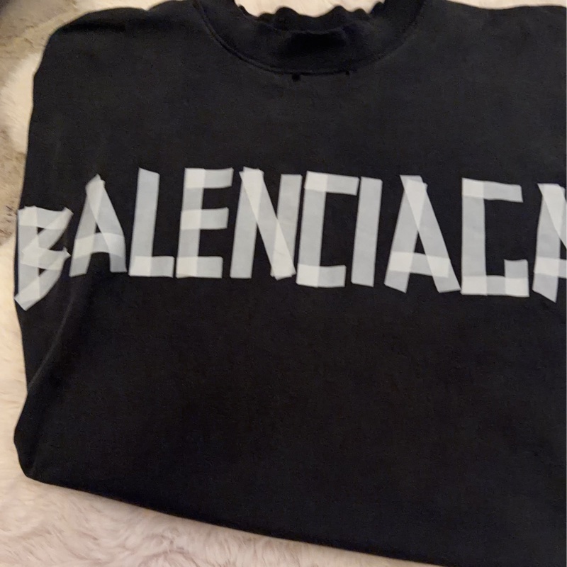 Balenciaga 膠帶貼布T恤-3