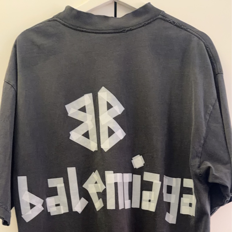 Balenciaga 膠帶貼布T恤-7