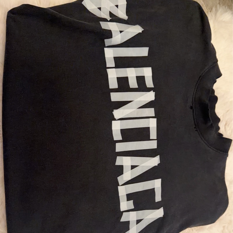 Balenciaga 膠帶貼布T恤-14