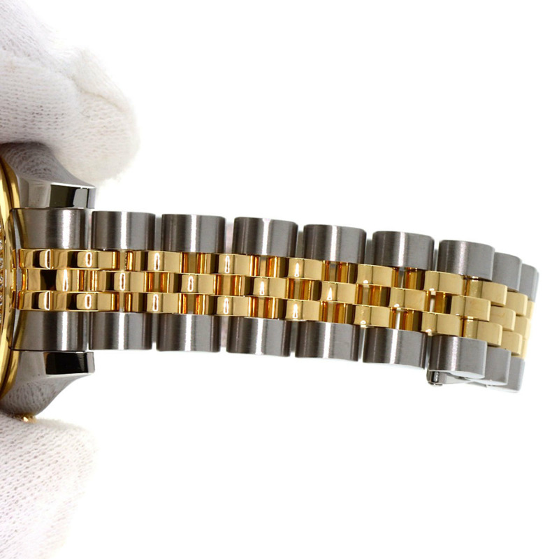 勞力士 179383G Datejust 錶圈鑲嵌 10 顆鑽石，不鏽鋼/18K黃金/鑽石女錶-8
