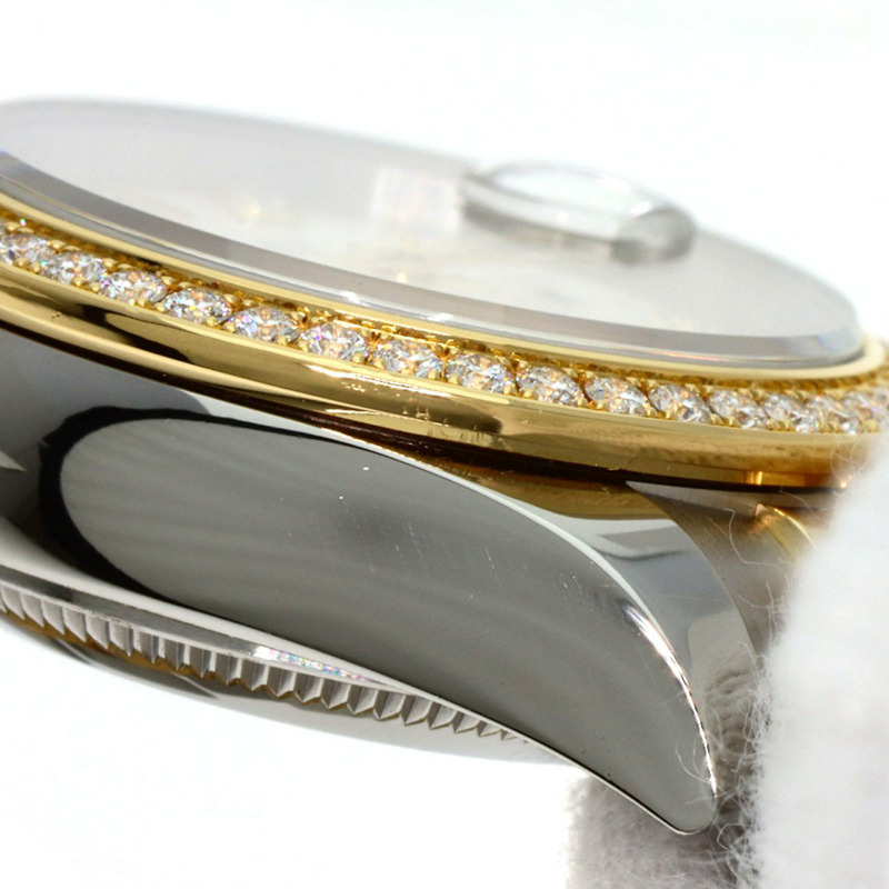 勞力士 179383G Datejust 錶圈鑲嵌 10 顆鑽石，不鏽鋼/18K黃金/鑽石女錶-11