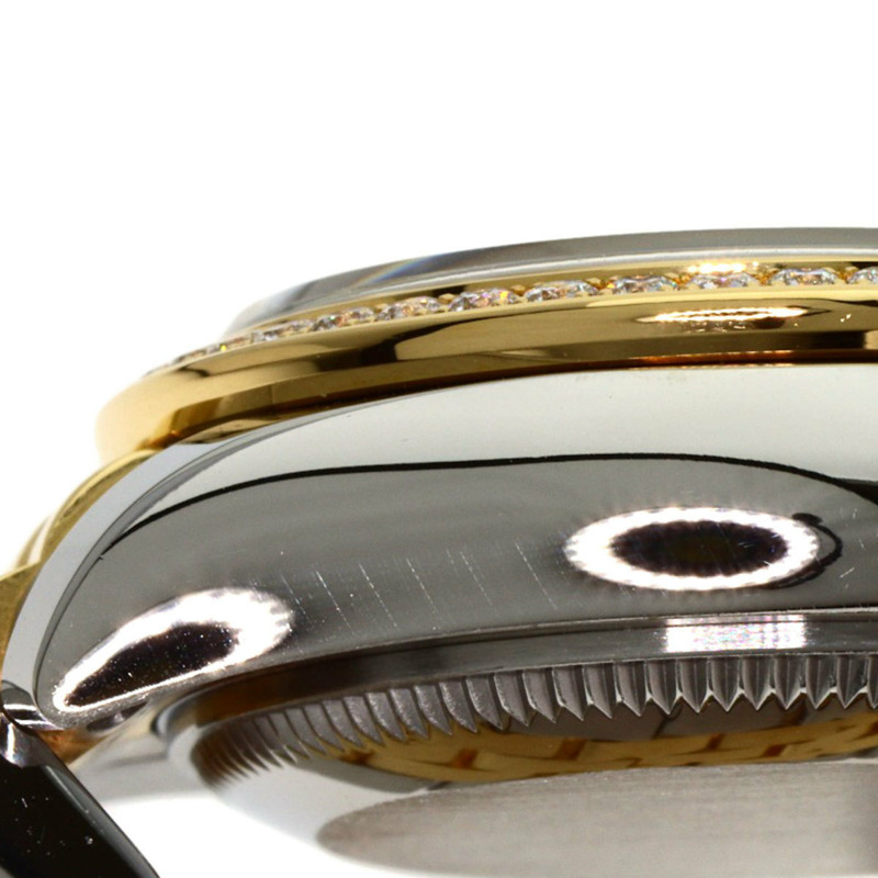 勞力士 179383G Datejust 錶圈鑲嵌 10 顆鑽石，不鏽鋼/18K黃金/鑽石女錶-12