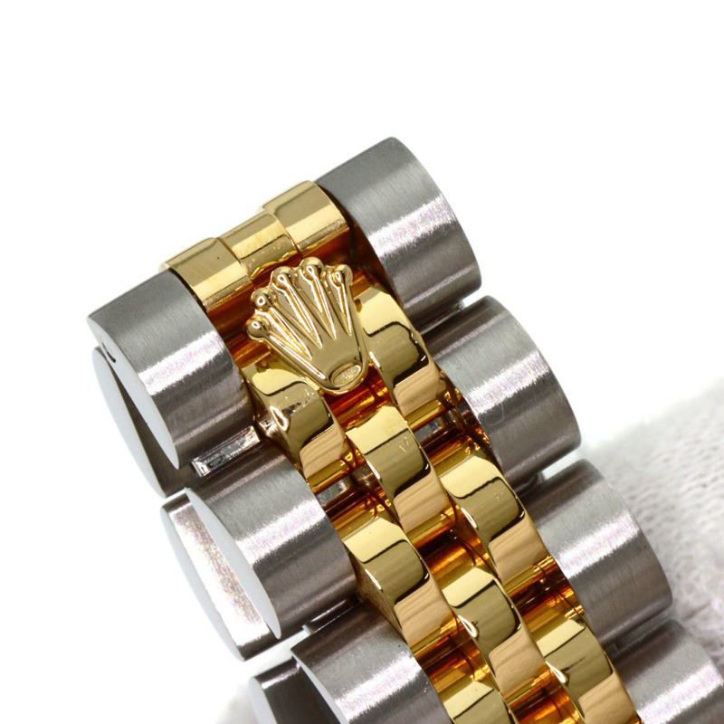 勞力士 179383G Datejust 錶圈鑲嵌 10 顆鑽石，不鏽鋼/18K黃金/鑽石女錶-18