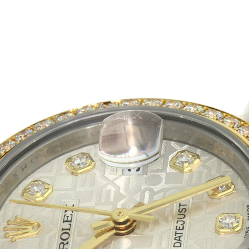 勞力士 179383G Datejust 錶圈鑲嵌 10 顆鑽石，不鏽鋼/18K黃金/鑽石女錶-22