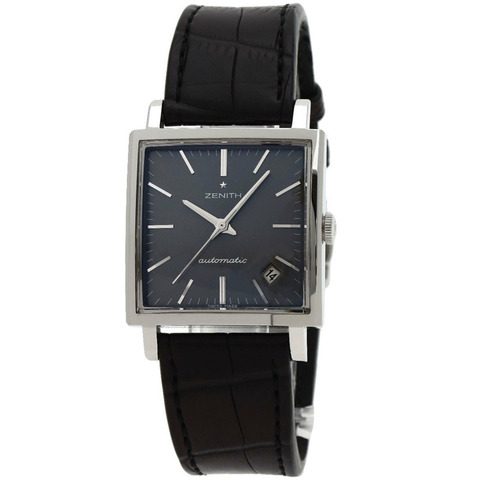 Zenith 03.1965.670/91.C591 全新復古1965男士腕錶，不鏽鋼錶殼搭配皮革錶帶